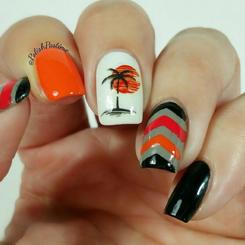 Palm Tree Nail Art