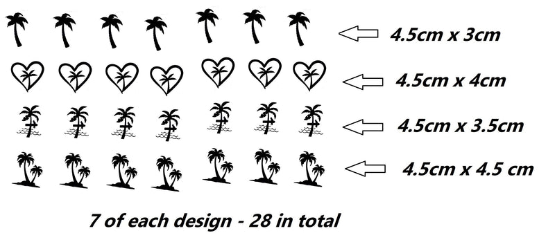 Palm Tree Vinyl Stickers ( Multiple colours to choose from )