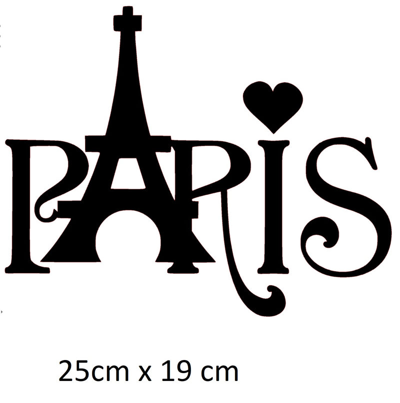 Paris France  Vinyl Stickers ( Multiple colours to choose from )