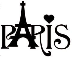 Paris France  Vinyl Stickers ( Multiple colours to choose from )