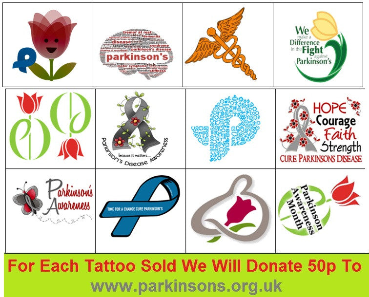 ALS ( Amyotrophic Lateral Sclerosis )  Awareness Temporary Tattoos