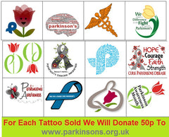ALS ( Amyotrophic Lateral Sclerosis )  Awareness Temporary Tattoos