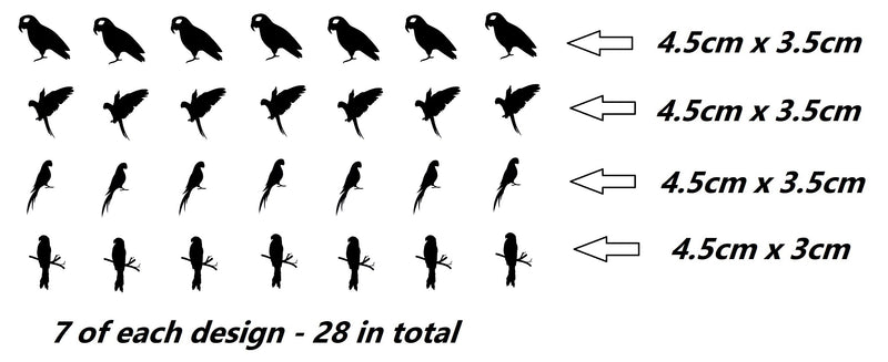 Parrot  Vinyl Stickers ( Multiple colours to choose from )