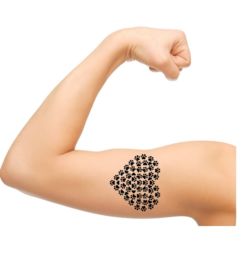 Paw Prints c2 Temporary Tattoos