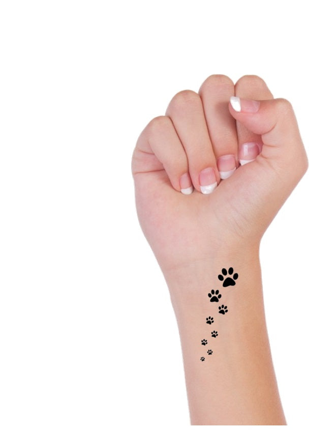 Paw Prints c2 Temporary Tattoos