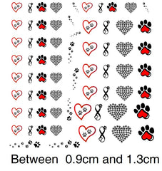 Paw Prints Nail Art Decals C2