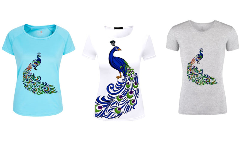 Peacock Iron On Transfer ( Several Designs )