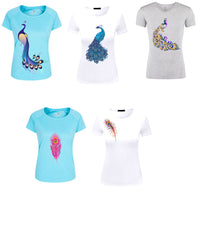 Peacock Iron On Transfer ( Several Designs )