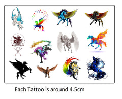 Pegasus Winged Horse  Temporary Tattoos