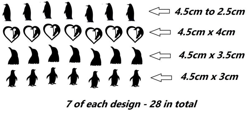 Penguin Vinyl Stickers ( Multiple colours to choose from )