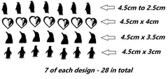 Penguin Vinyl Stickers ( Multiple colours to choose from )