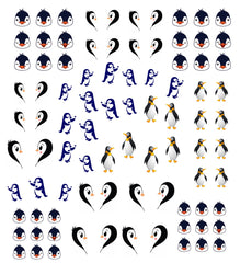Penguin Nail Art Decals ( 2 different styles to choose from )