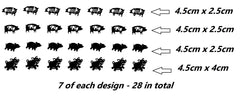 Pig  Vinyl Stickers ( Multiple colours to choose from )