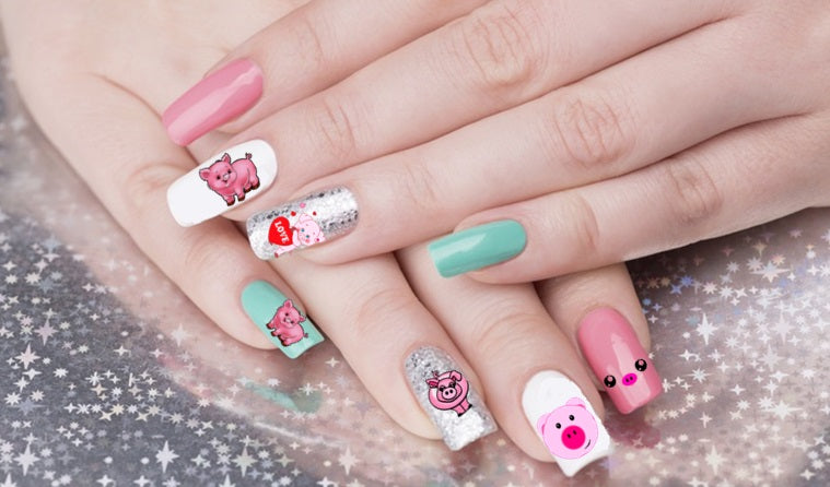 Pig Nail Art