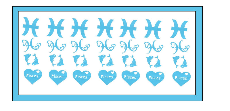 Pisces Zodiac Vinyl Stickers ( Multiple colours to choose from )