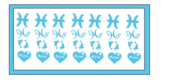Pisces Zodiac Vinyl Stickers ( Multiple colours to choose from )