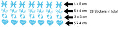 Pisces Zodiac Vinyl Stickers ( Multiple colours to choose from )