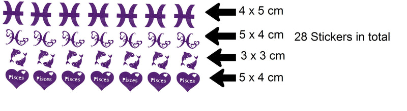 Pisces Zodiac Vinyl Stickers ( Multiple colours to choose from )