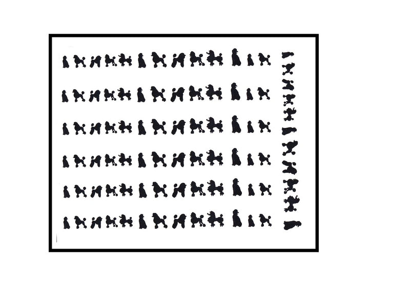 Poodle  Nail Stickers