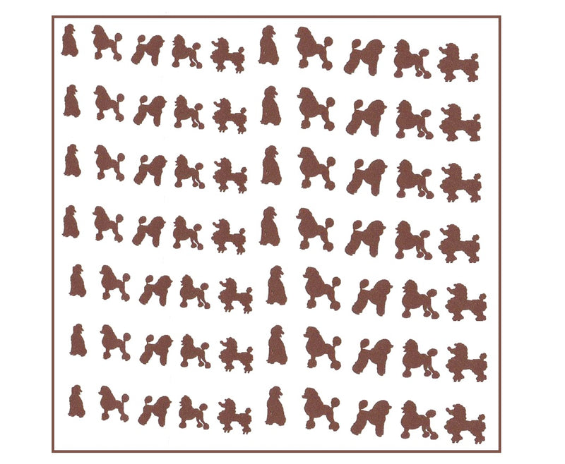 Poodle  Nail Stickers
