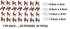 Poodle  Vinyl Stickers ( Multiple colours to choose from )