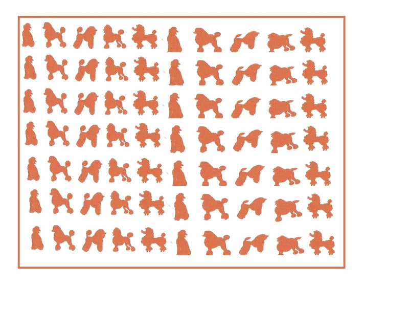 Poodle  Nail Stickers