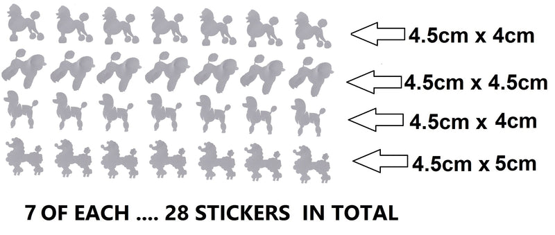 Poodle  Vinyl Stickers ( Multiple colours to choose from )