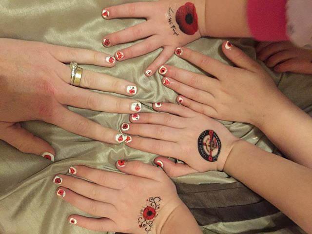 Remembrance Day Poppy  Temporary Tattoos