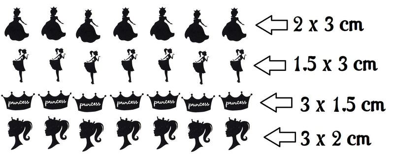 Princess Vinyl Stickers ( Multiple colours to choose from )