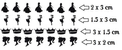 Princess Vinyl Stickers ( Multiple colours to choose from )