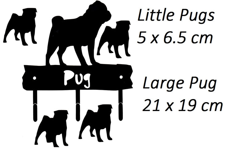 Pug Vinyl Stickers ( Multiple colours to choose from )