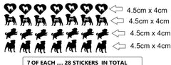 Pug c2 Vinyl Stickers ( Multiple colours to choose from )