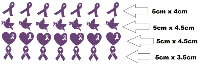 Ribbon Awareness Vinyl Stickers ( Multiple colours to choose from )