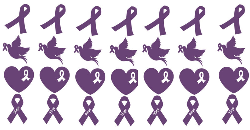Ribbon Awareness Vinyl Stickers ( Multiple colours to choose from )