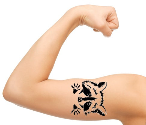 Raccoon Temporary Tattoos