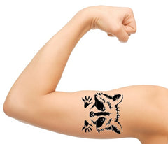 Raccoon Temporary Tattoos
