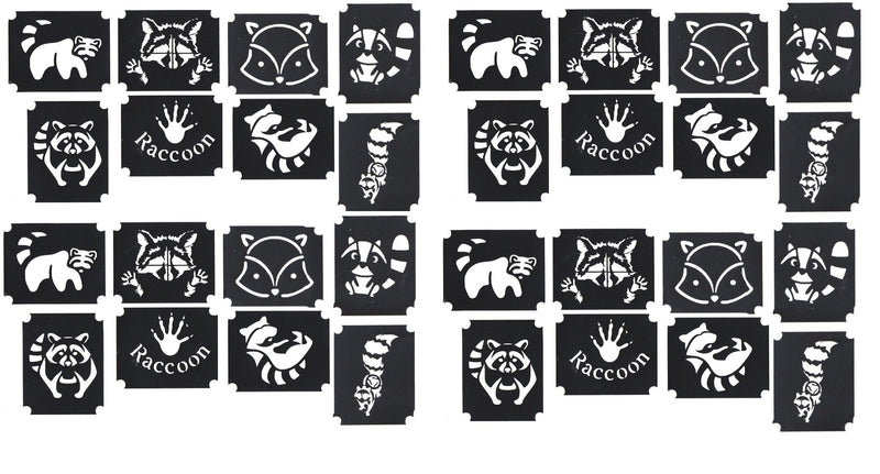 32  Raccoon Tattoo Stencils