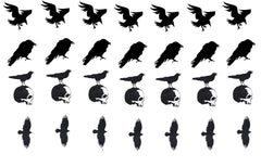 Raven  Vinyl Stickers ( Multiple colours to choose from )
