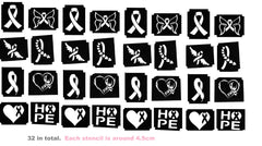Awareness Ribbon Tattoo Body Art  Stencils c2