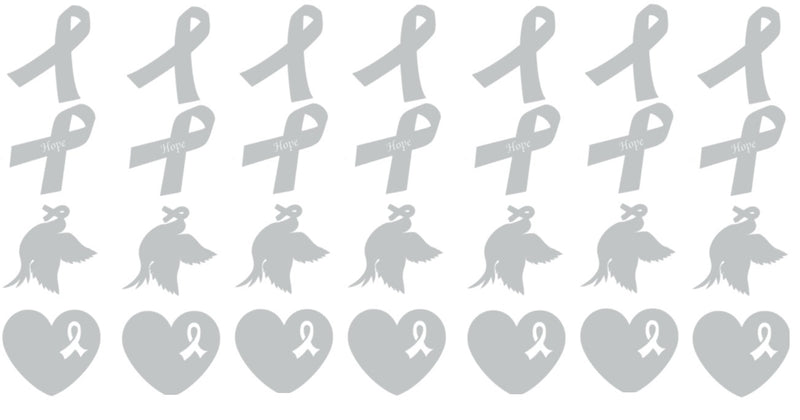 Ribbon Awareness Vinyl Stickers ( Multiple colours to choose from )