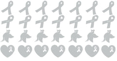 Ribbon Awareness Vinyl Stickers ( Multiple colours to choose from )