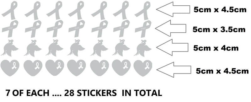 Ribbon Awareness Vinyl Stickers ( Multiple colours to choose from )