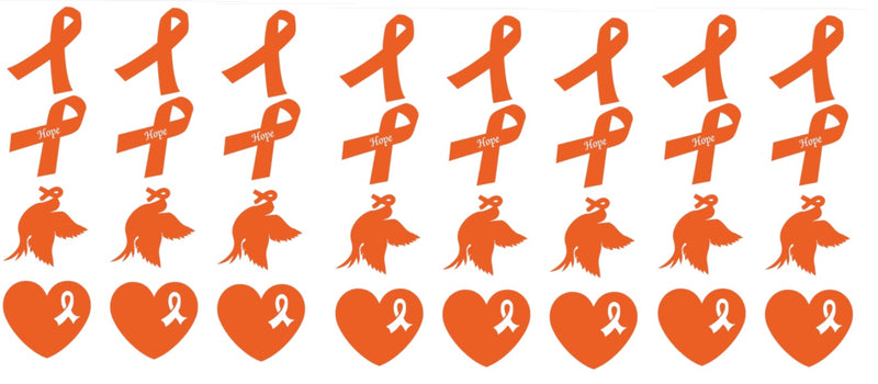Ribbon Awareness Vinyl Stickers ( Multiple colours to choose from )