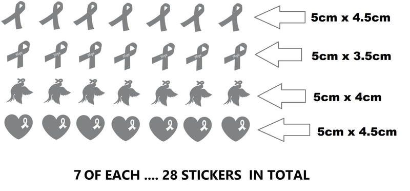 Ribbon Awareness Vinyl Stickers ( Multiple colours to choose from )
