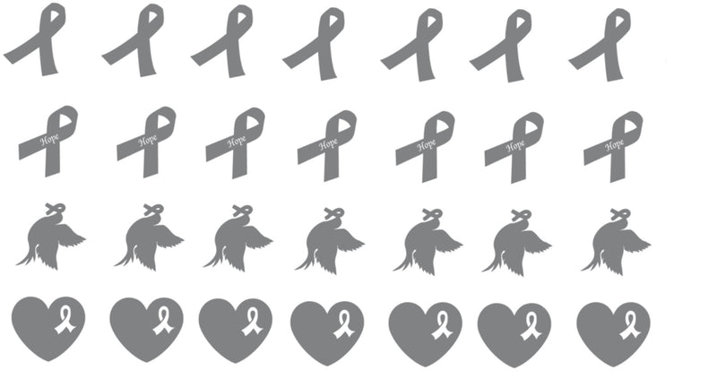 Ribbon Awareness Vinyl Stickers ( Multiple colours to choose from )