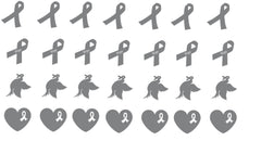 Ribbon Awareness Vinyl Stickers ( Multiple colours to choose from )