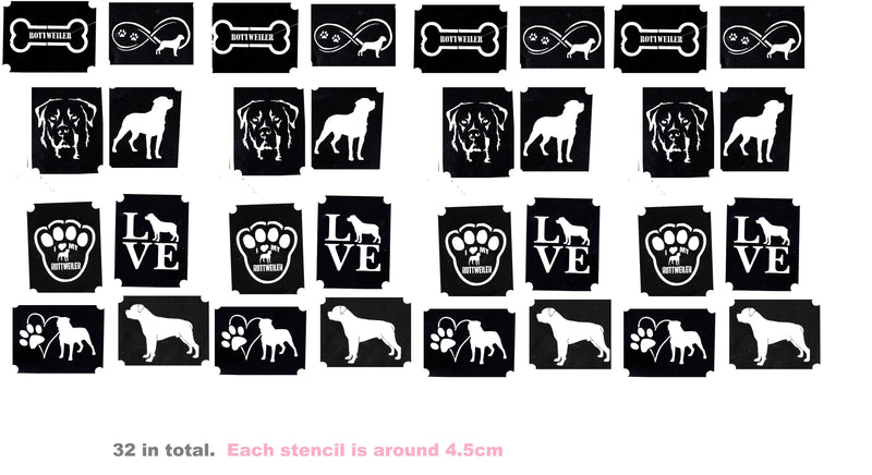 Rottweiler Dog  Tattoo Body Art  Stencils c2