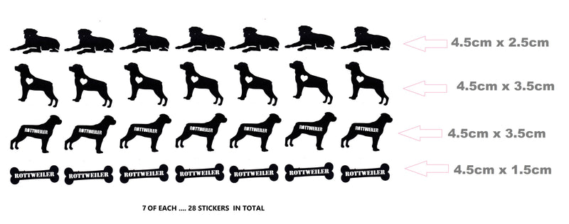 Rottweiler Dog  Vinyl Stickers ( Multiple colours to choose from )