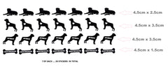 Rottweiler Dog  Vinyl Stickers ( Multiple colours to choose from )