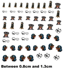Rottweiler Dog  Nail Art Decals